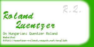 roland quentzer business card